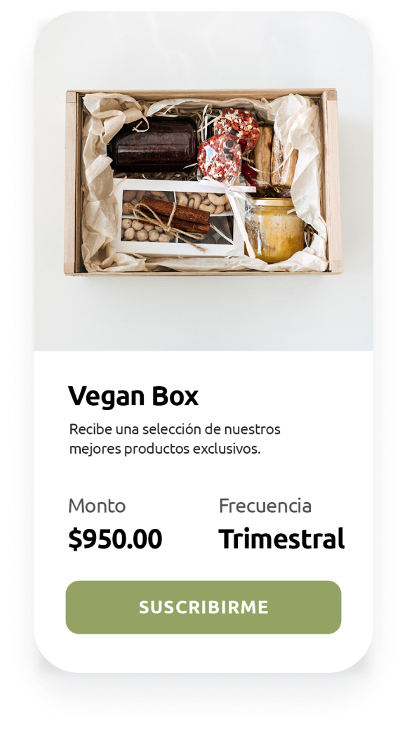 Suscripción, Vegan Box